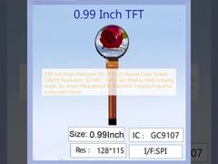 0.99 بوصة IPS TFT عالية الوضوح شاشة LCD مستديرة ملونة - دقة 128 × 115 ، GC9107 ، شاشة ملونة كاملة ، زاوية عرض واسعة ، للأجهزة الذكية القابلة للارتداء / مشاريع DIY الإلكترونية / لوحات الأجهزة الصناعية