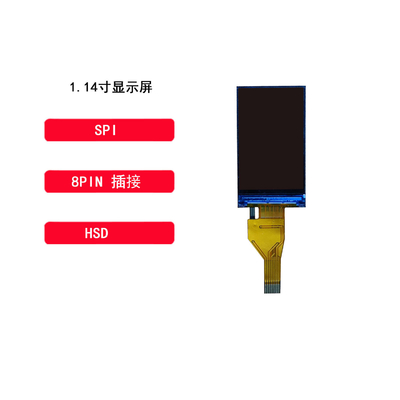 1.14 Inch TFT Display Module with 135X240 Resolution and SPI Interface Driving IC ST7789P3