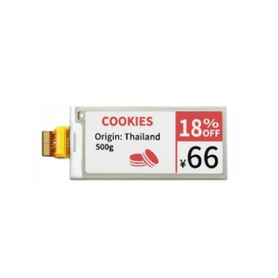 2.9 بوصة الشاشة الورقية الإلكترونية مع 128x296 دقة و واجهة SPI للرفوف الإلكترونية والملاحظات الملصقة