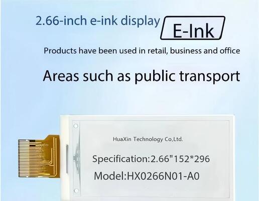 2.66 inch E-paper Display with 152x296 Resolution and 180° View Angle