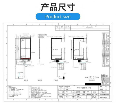 4.0 Inch IPS TFT LCD Screen with 640*1280 Resolution and MIPI 4L Interface