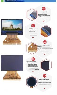 شاشة ملونة IPS TFT مقاس 0.96 بوصة بدقة 128 (RGB) × 64 وسطوع 150 شمعة/متر مربع وواجهة SPI 4W