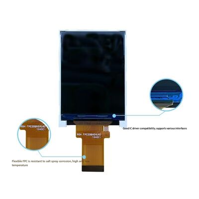 2.0 بوصة IPS TFT عرض ملون مع MCU واجهة 6 بت، كل عرض، 3 LEDS الضوء الخلفي و 240x320 دقة ST7789V IC