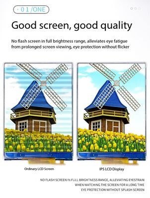 2.4 بوصة IPS TFT العرض الملون مع 240x320 دقة، واجهة MIPI 2Lane، 250nits الوضوح و 6 LEDs TFT LCD شاشة