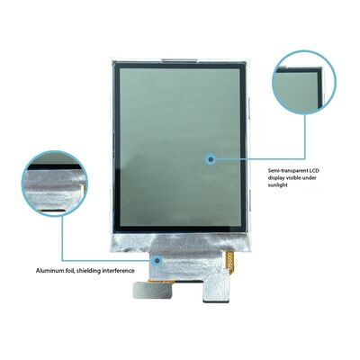 2.4 Inch Transflective  TFT Color Display with 240x240 Resolution,ST7789V2 IC MCU 16BIT Interface, 160nits Brightness and 2 LEDS TFT LCD Screen