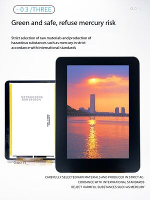 3.5 Inch IPS TFT Color Display with MIPI 2L Interface and ILI9488 IC Featuring 6 CHIP-WHITE Backlight for Industrial TFT LCD Display Module Applications